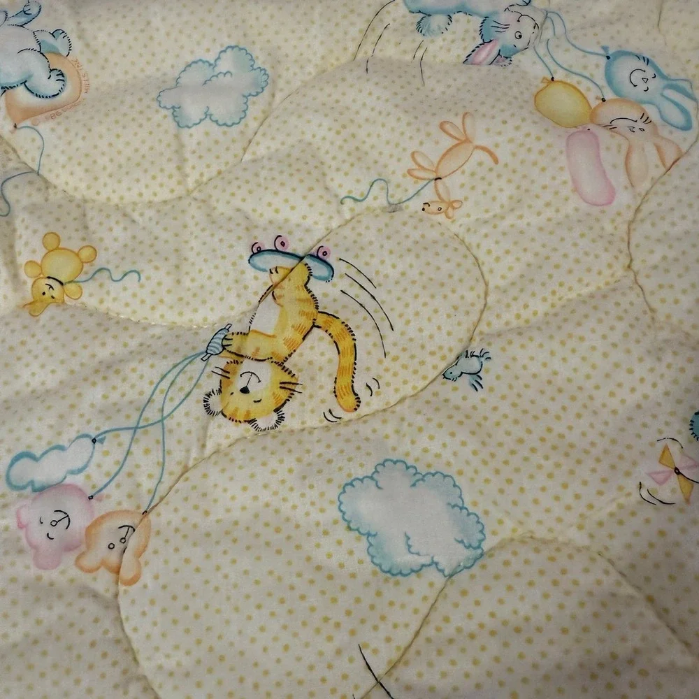 Vintage Dundee Baby‎ Comforter Quilt Blanket Sleeping Sack Yellow Bear Bunny Zip